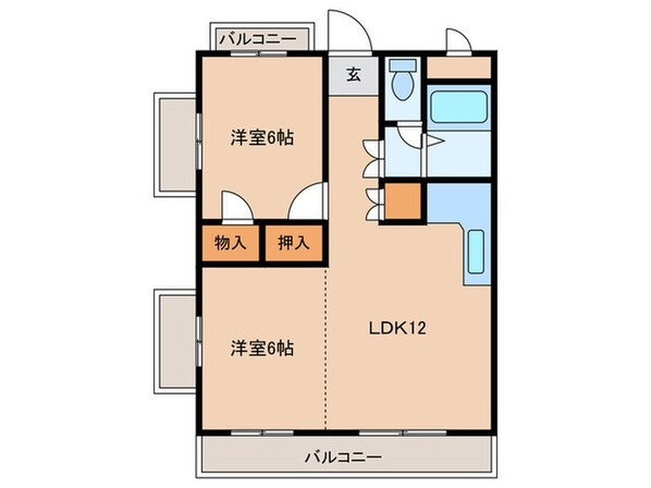 牧野マンションの物件間取画像